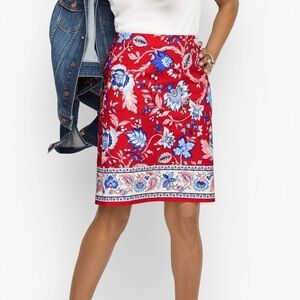 Talbots Canvas A-Line Skirt - Climbing Floral​